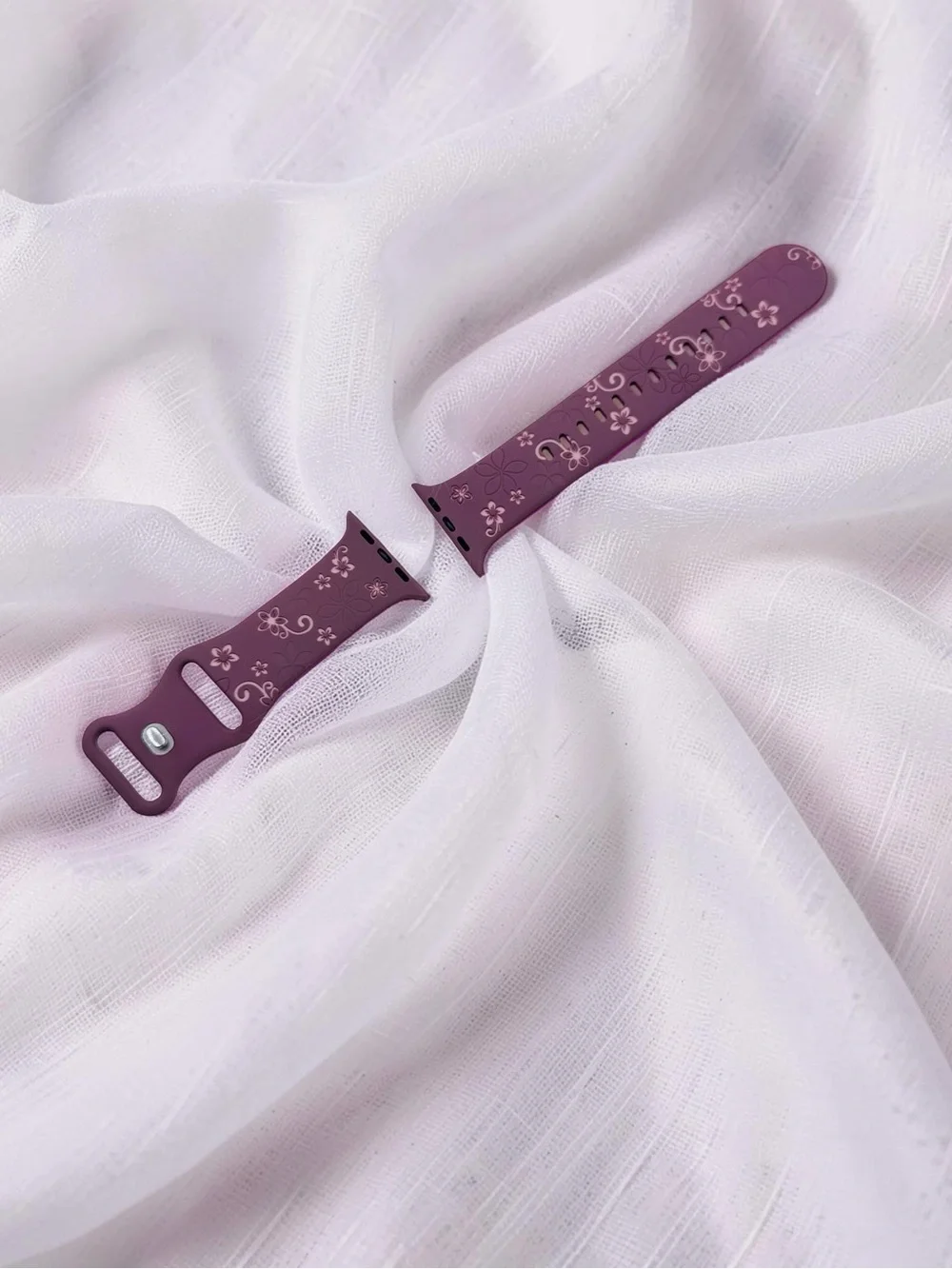 New Floral Design Apple Watch Bands 38mm / 40mm / 41mm Purple Mauve